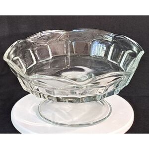 Vintage Clear Candy Bowl Trinket Dish With Round Base